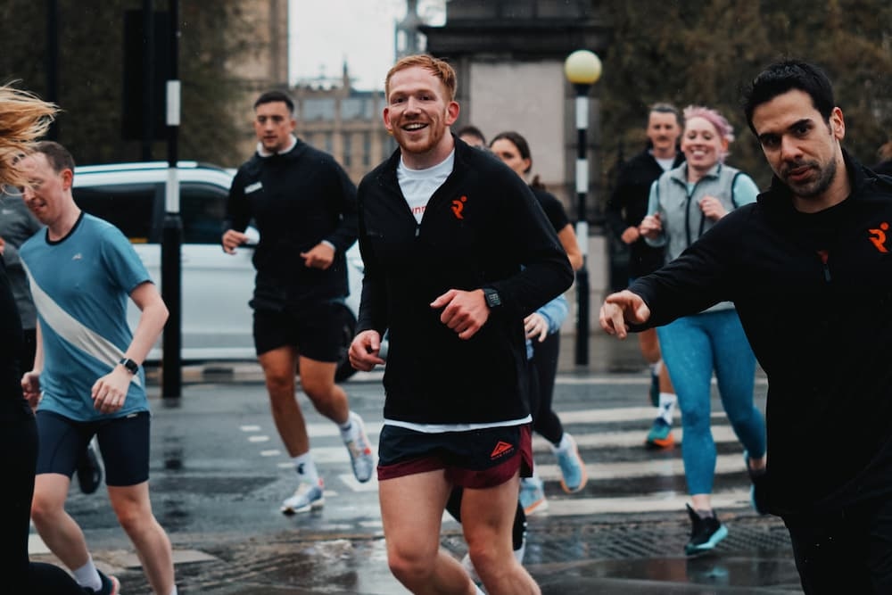 Runna CEO Dom Maskell running