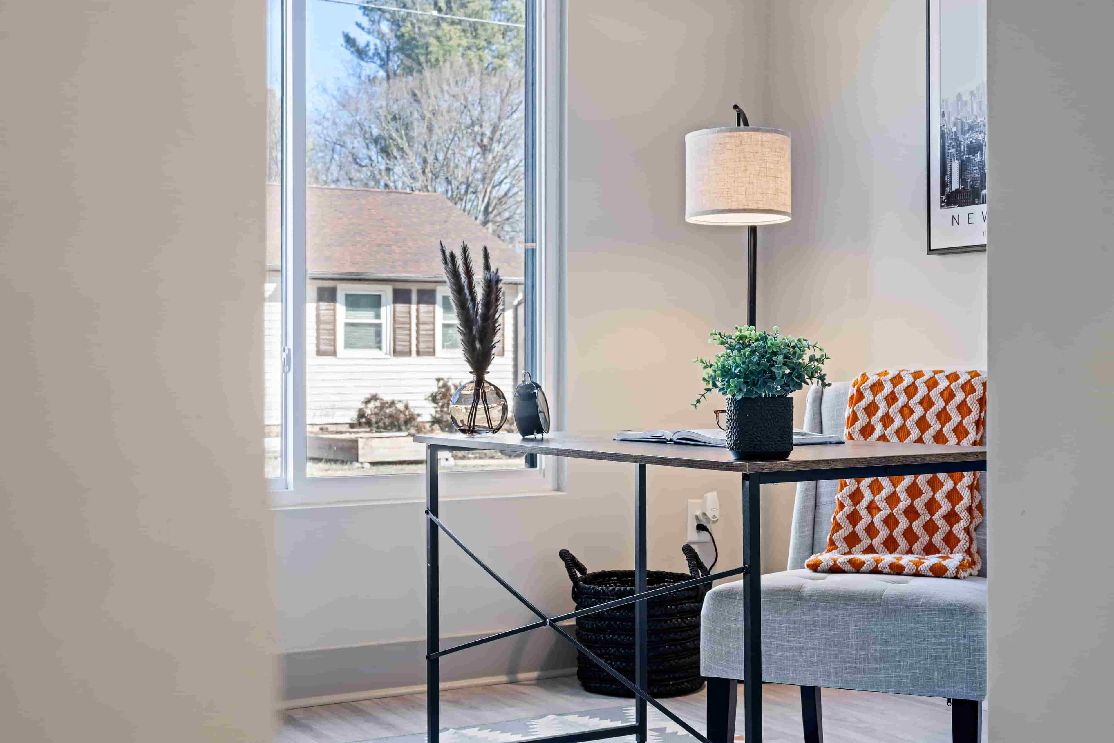 A comfy home office