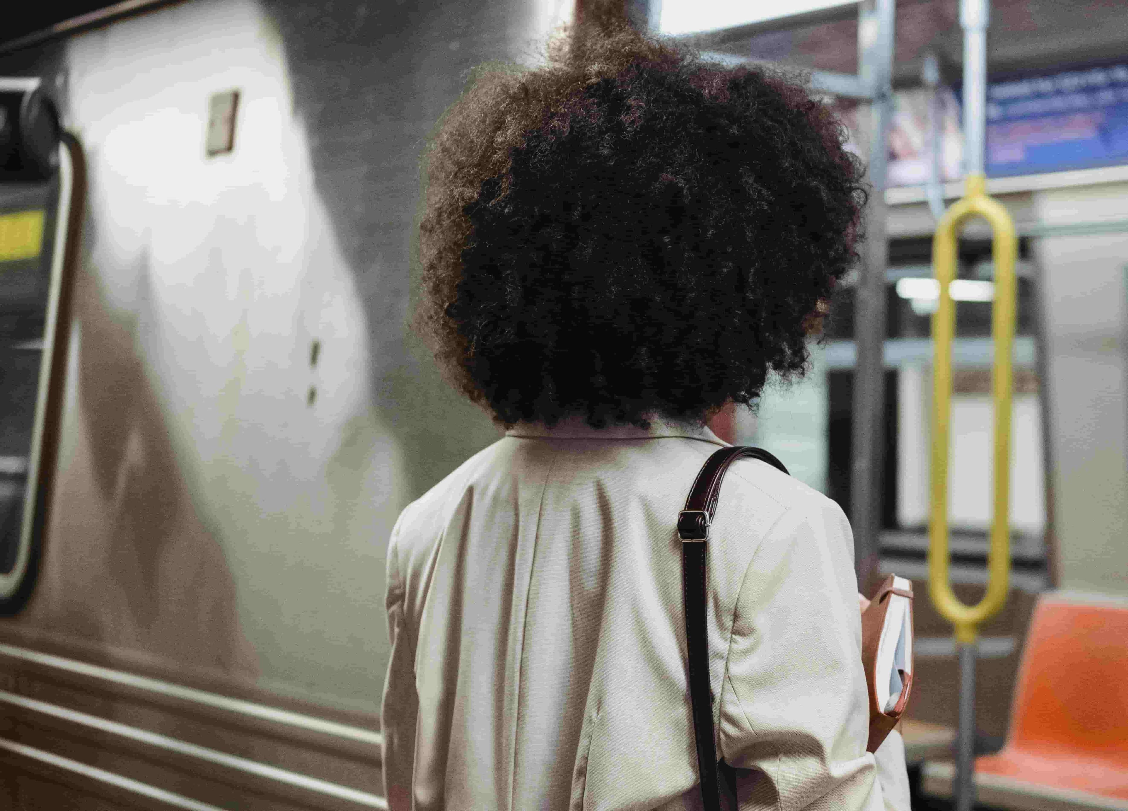 Person commuting to work
