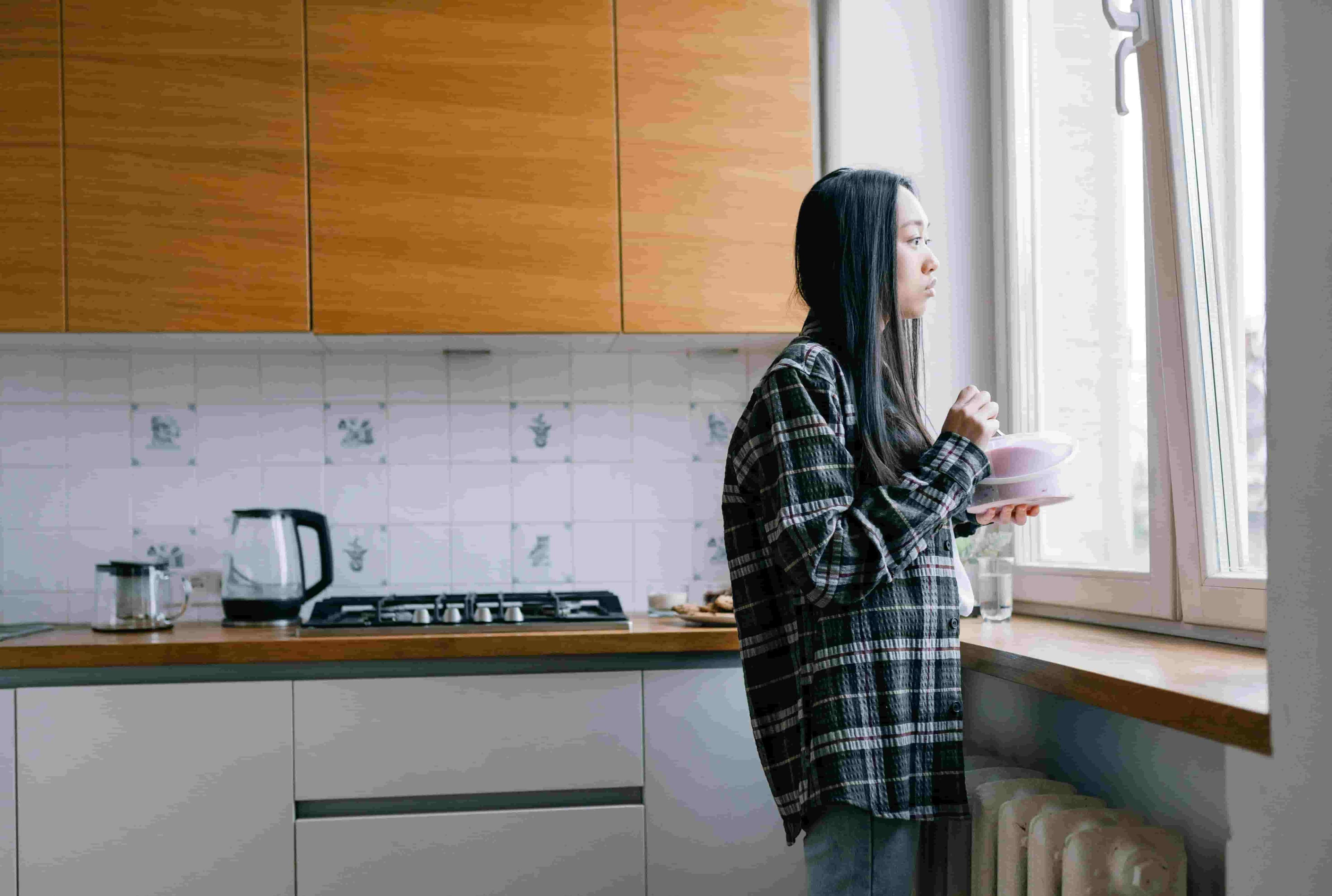 Person feeling isolated while working from home