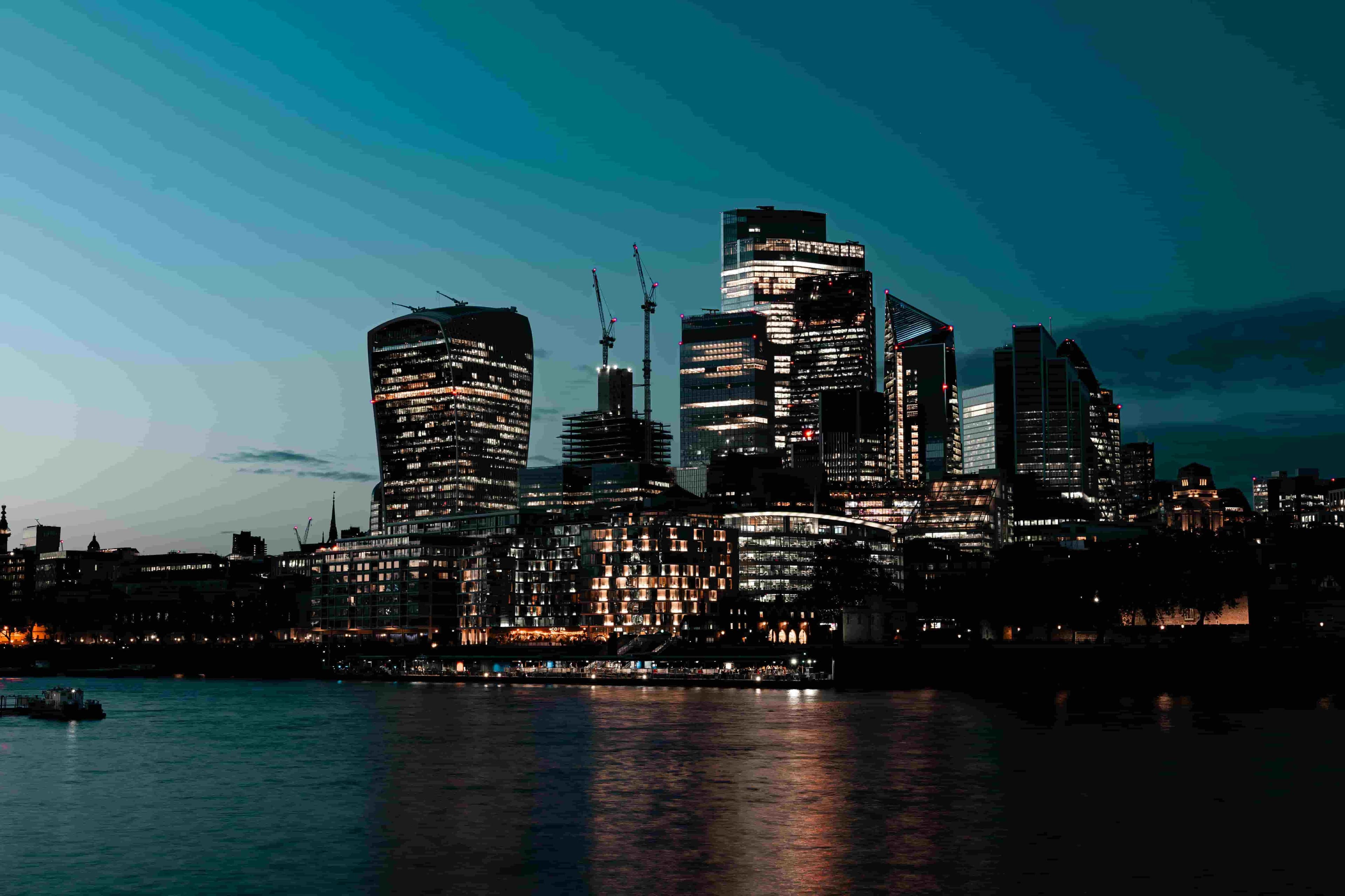 Night sky over London