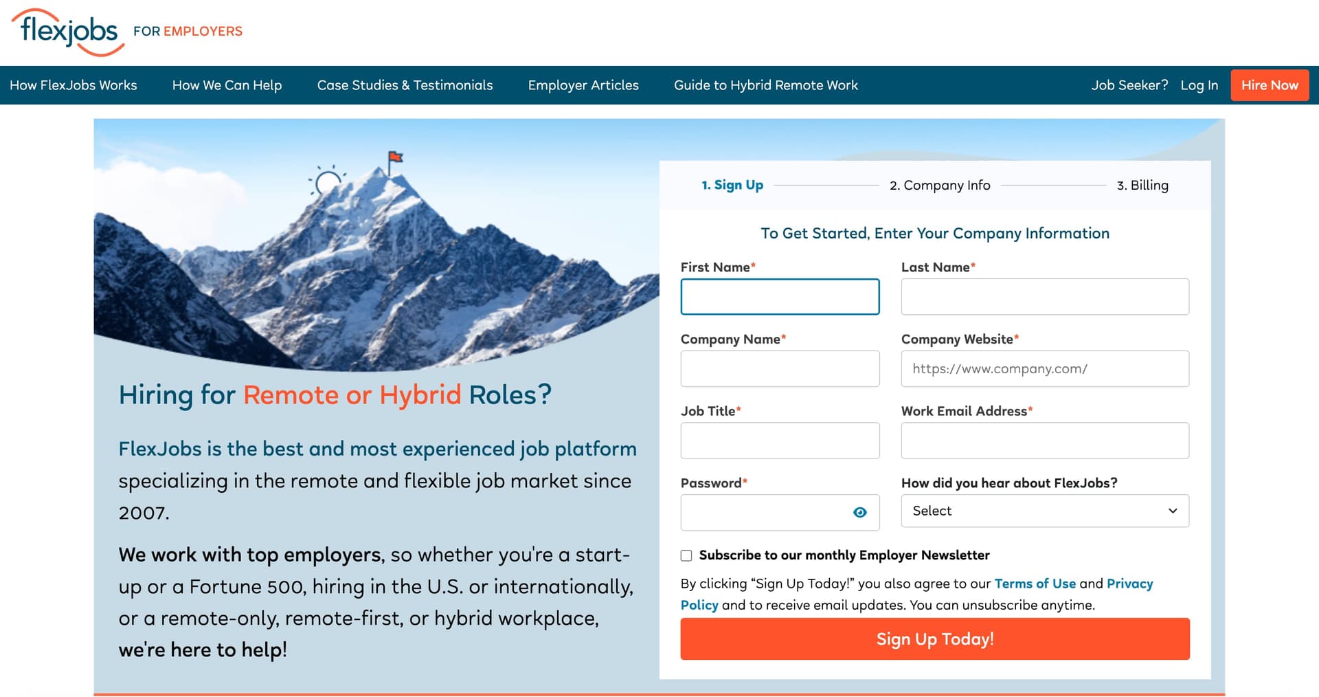 FlexJobs for employers screenshot