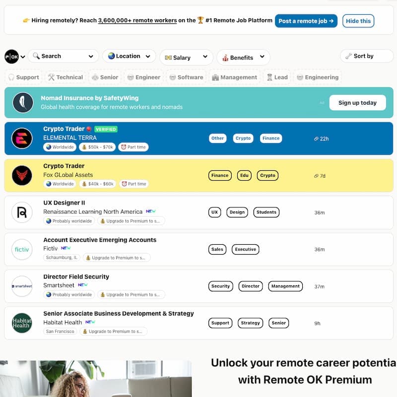 Remote OK screenshot
