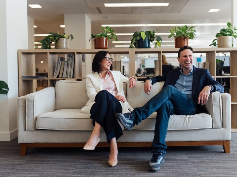 Abound co-founders Gerald Chappell and Dr Michelle He