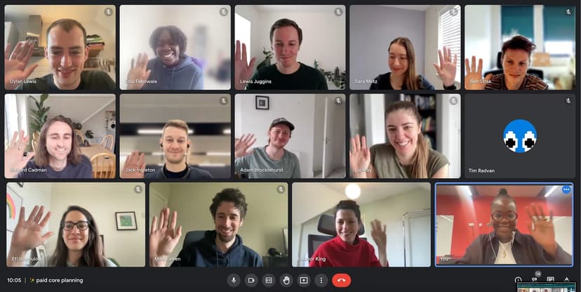 Monzo team collaborating in the office