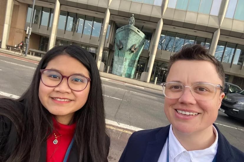 Opportunity Green team in front of international maritime organization
