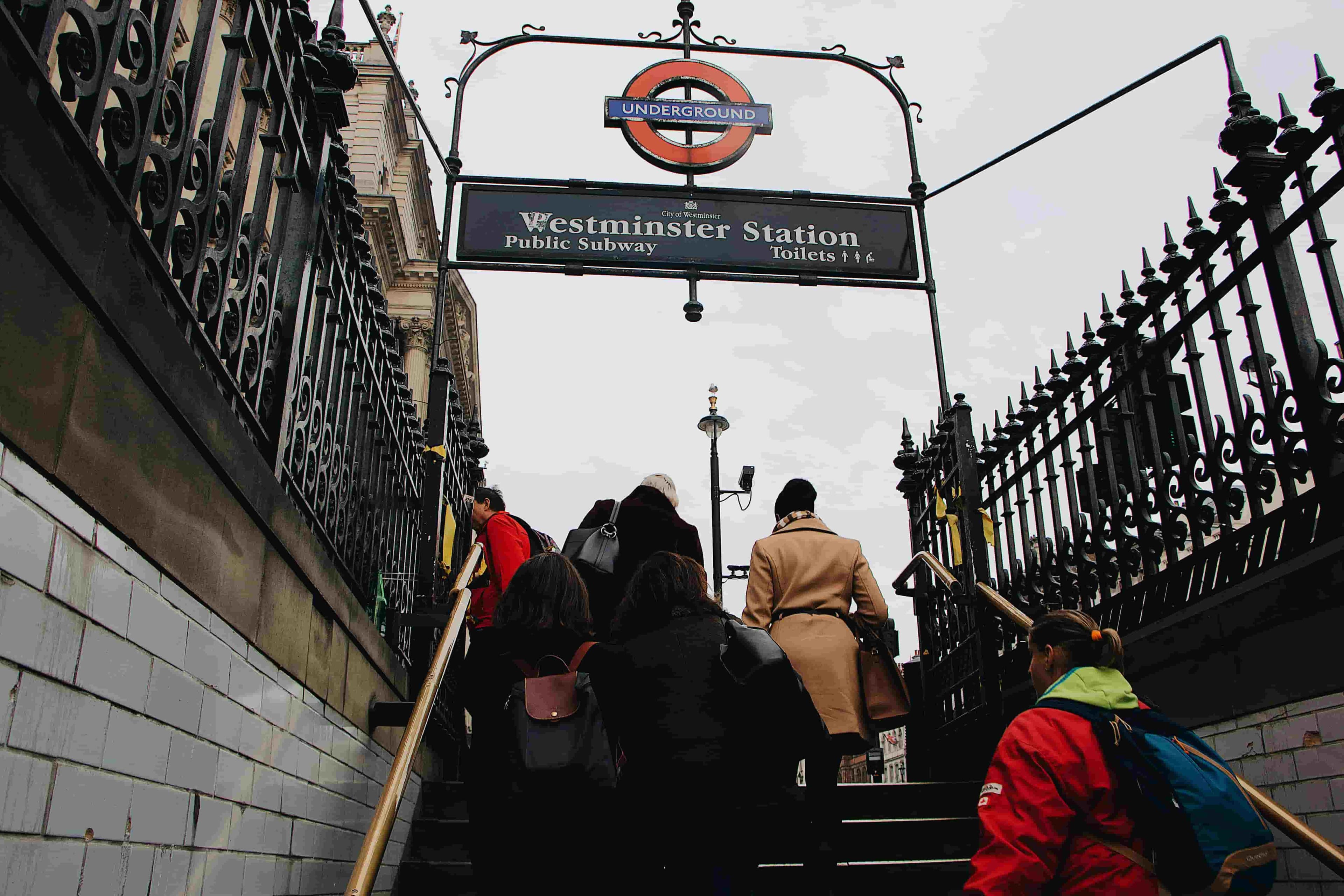 View of the tube in westminster